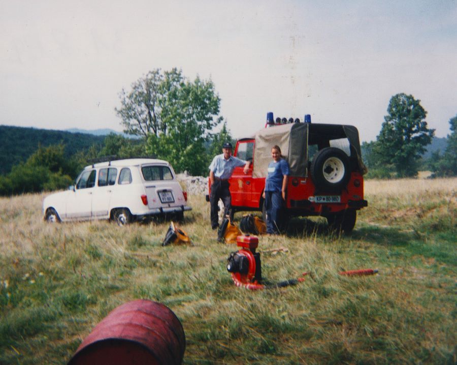 Fiat Campagnola pri intervenciji požara na terenu